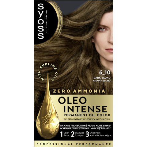 Ingrijire par - Syoss Oleo Intense 6-10 Vopsea de Par Permanenta fara Amoniac Blond Inchis
