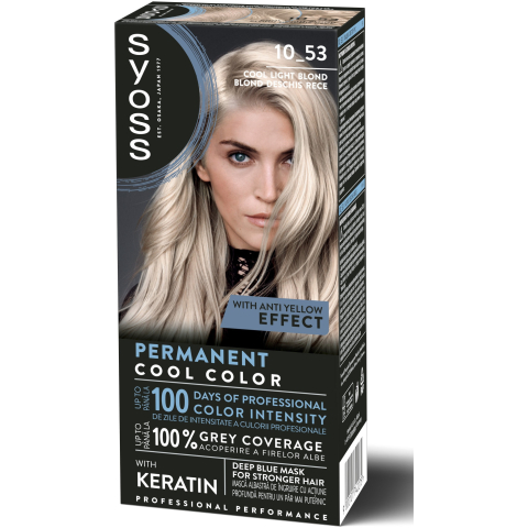 Ingrijire par - Syoss 10-53 Vopsea de Par Permanenta cu Keratina Blond Deschis Rece
