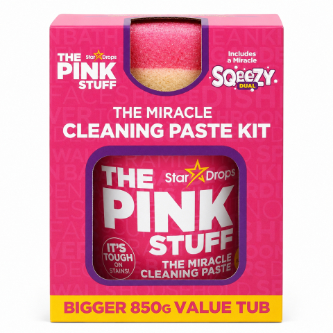 Curatenie - The Pink Stuff Kit Pasta Curatare 850g Universala, Burete Dual