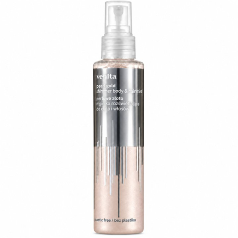 Spray corp - Venita Trendy Glow Pearl Gold Spray de Corp si Par cu Sclipici 150 ml