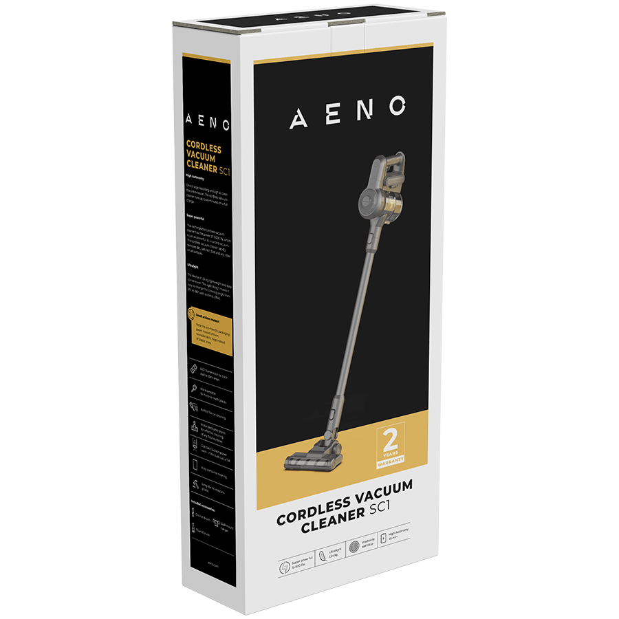 AENO Cordless vacuum cleaner SC1: electric turbo brush, LED lighted brush, resizable and easy to maneuver, 120W [5]