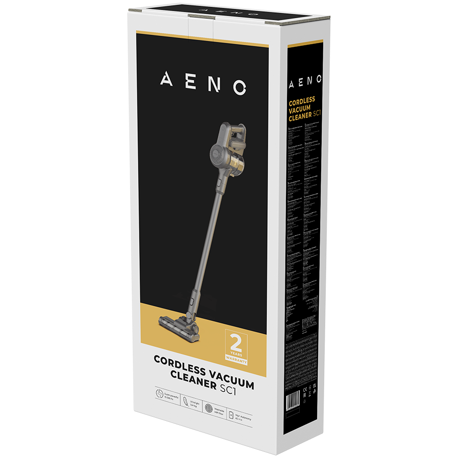AENO Cordless vacuum cleaner SC1: electric turbo brush, LED lighted brush, resizable and easy to maneuver, 120W [4]