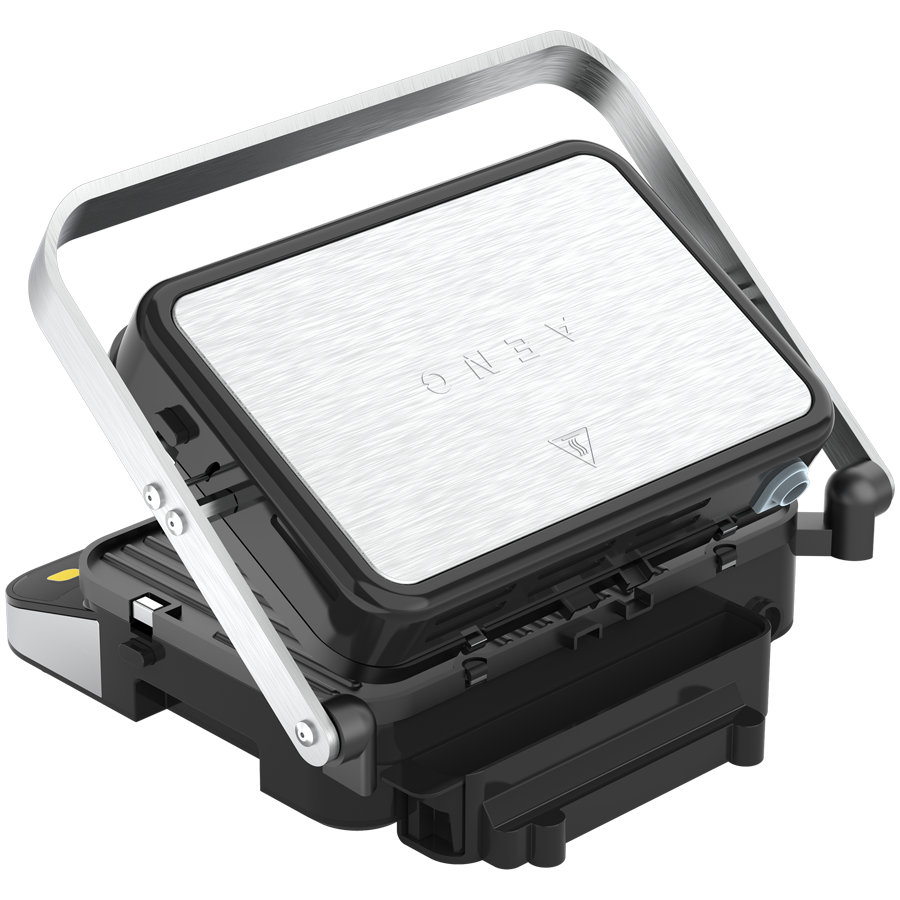 Grătar electric AENO EG5: 2000W, 2 moduri de încălzire - Grătar inferior, Ambele grătare, 6 programe presetate, Dezghețare, Unghi maxim de deschidere -180°, Reglare temperatură, Temporizator, Plăci de [6]