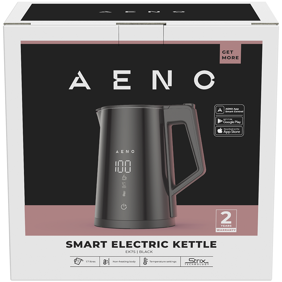 AENO Electric Kettle EK7S Smart: 1850-2200W, 1.7L, Strix, Double-walls, Temperature Control, Keep warm Function, Control via Wi-Fi, LED-display, Non-heating body, Auto Power Off, Dry tank Protection [3]
