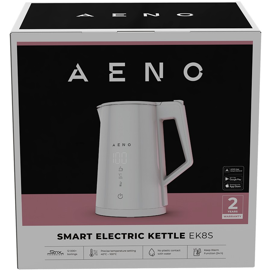 AENO Electric Kettle EK8S Smart: 1850-2200W, 1.7L, Strix, Double-walls, Temperature Control, Keep warm Function, Control via Wi-Fi, LED-display, Non-heating body, Auto Power Off, Dry tank Protection [2]