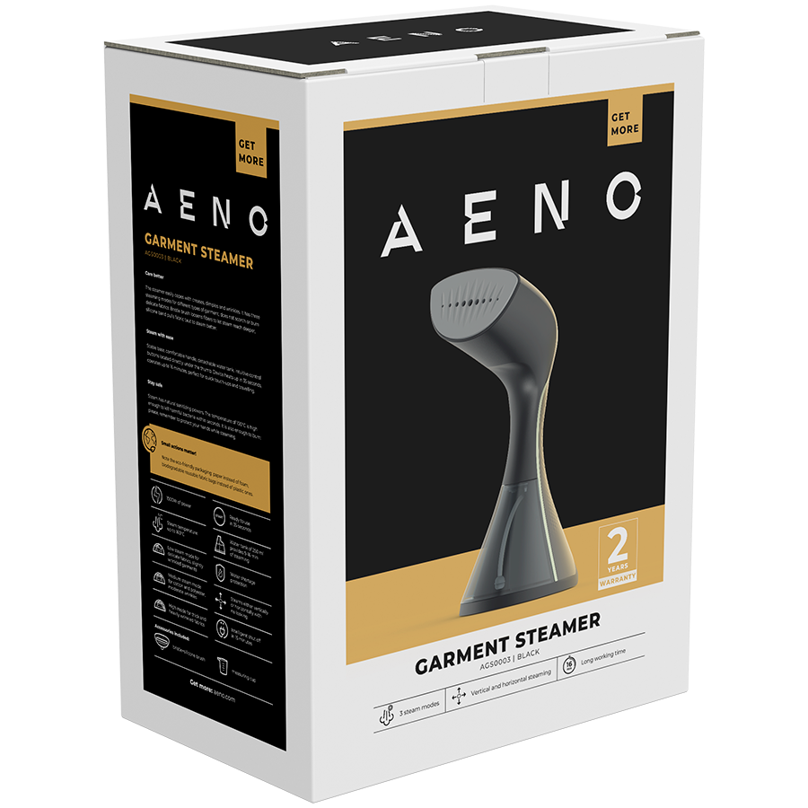 AENO Hand Garment Steamer GS3, 1500W, Detachable Water Tank, 3 steam modes [9]