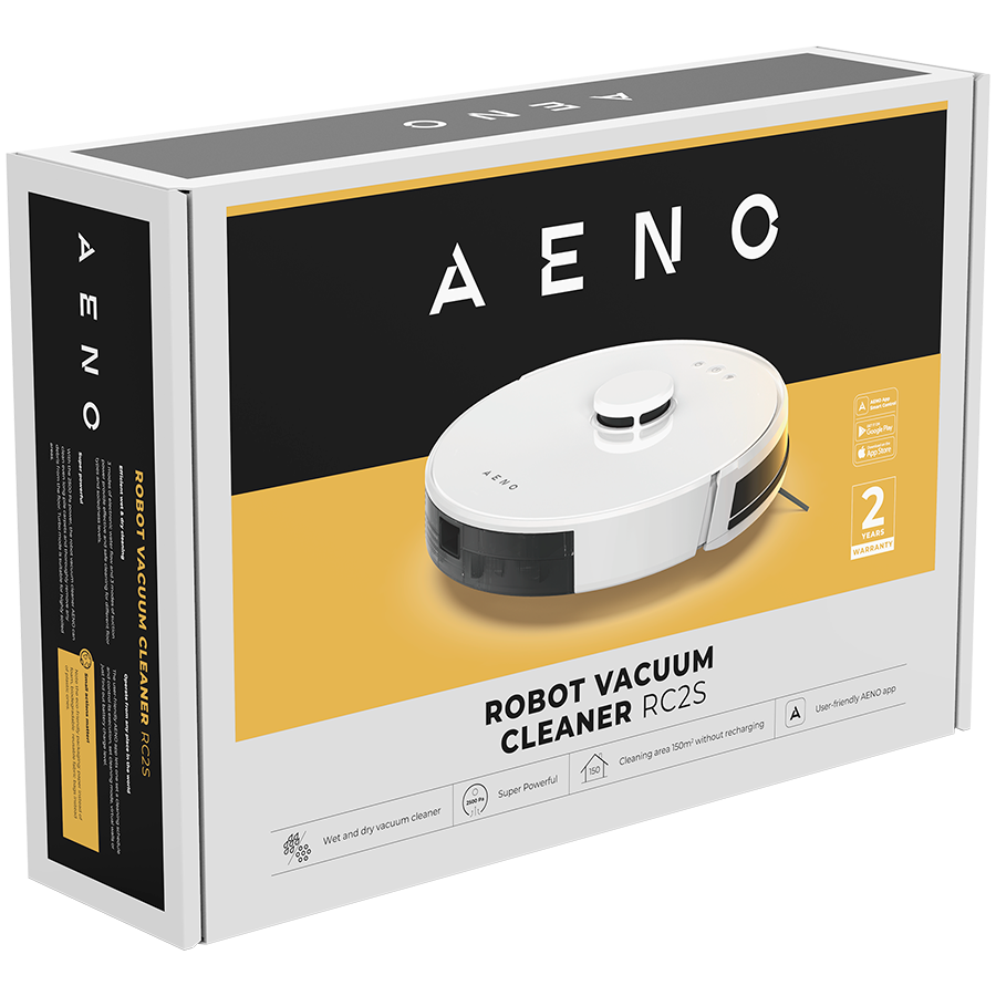 AENO Robot Vacuum Cleaner RC2S: wet & dry cleaning, smart control AENO App, powerful Japanese Nidec motor, turbo mode [12]