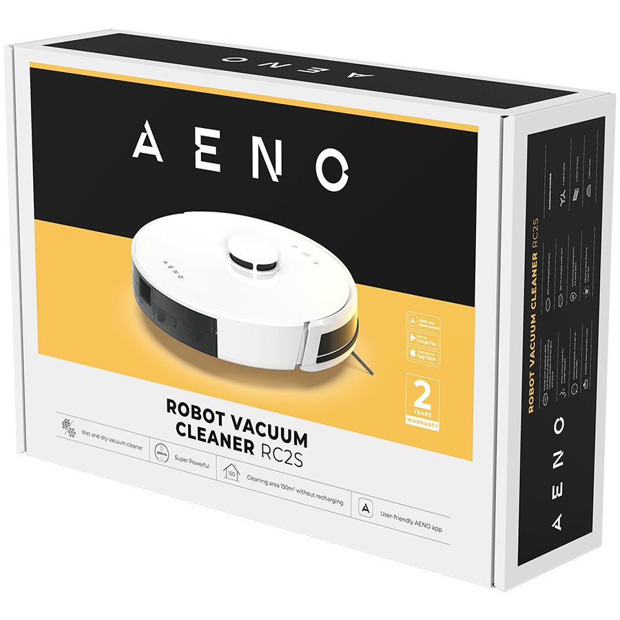AENO Robot Vacuum Cleaner RC2S: wet & dry cleaning, smart control AENO App, powerful Japanese Nidec motor, turbo mode [11]