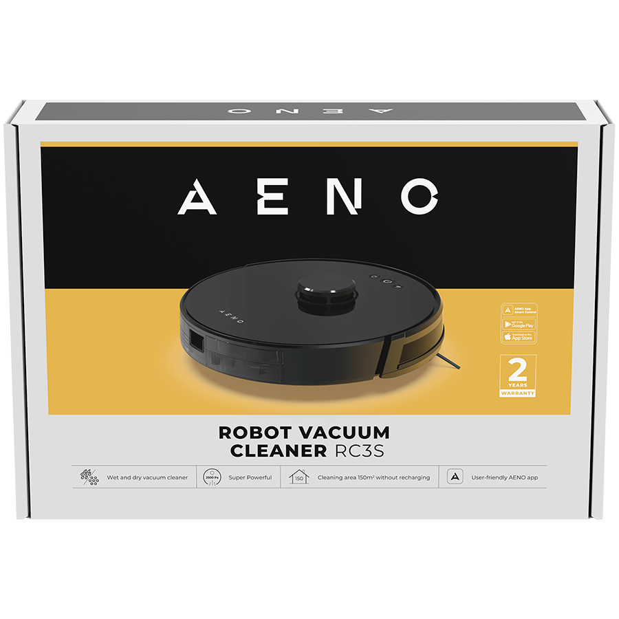 AENO Robot Vacuum Cleaner RC3S: wet & dry cleaning, smart control AENO App, powerful Japanese Nidec motor, turbo mode [8]