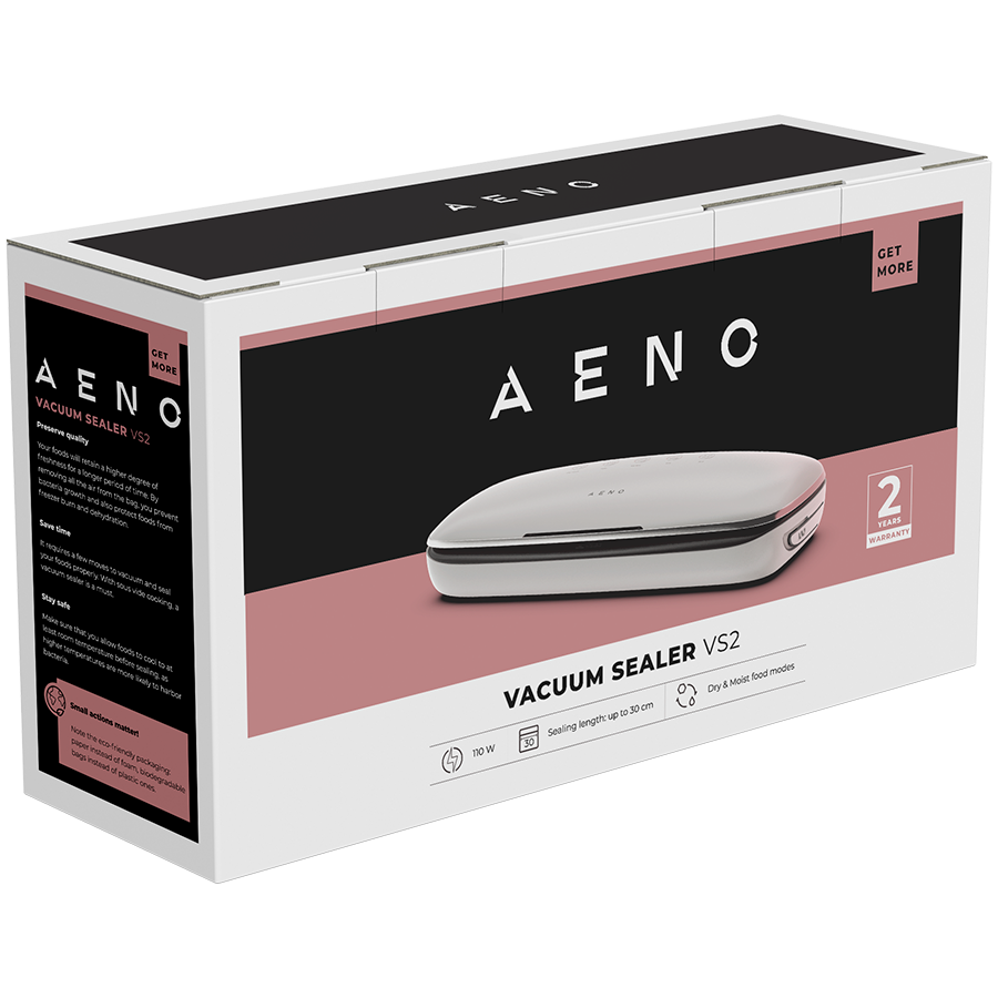 AENO Vacuum sealer VS2: 120W, 75kPa, Dry/Moist Food Mode, 3 modes: Vac+Seal, Seal, Pulse, Max Pocket Width 30 cm [4]