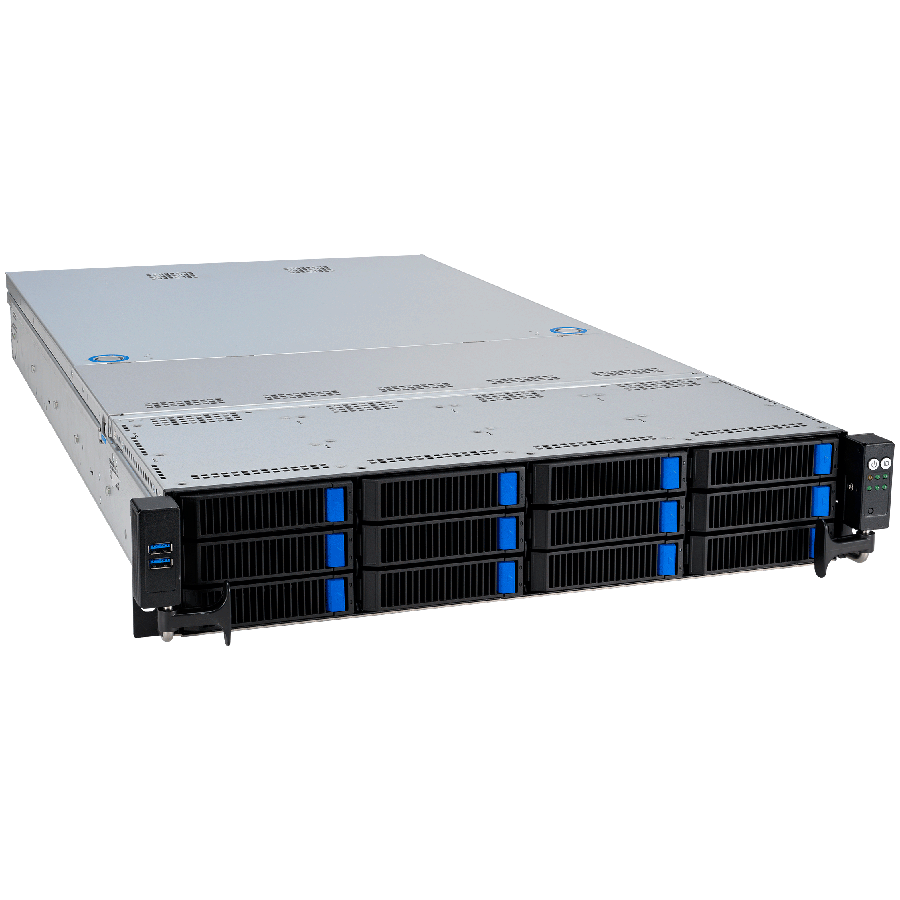 Asus RS521A-E12-RS12U AMD EPYC 9005 single-processor 2U server supports up to 24 DIMM, 12 NVMe, 5xPCIe 5.0 slots, 2xM.2, OCP 3.0, 2xdual-slot GPUs, and ASUS ASMB11-iKVM [3]