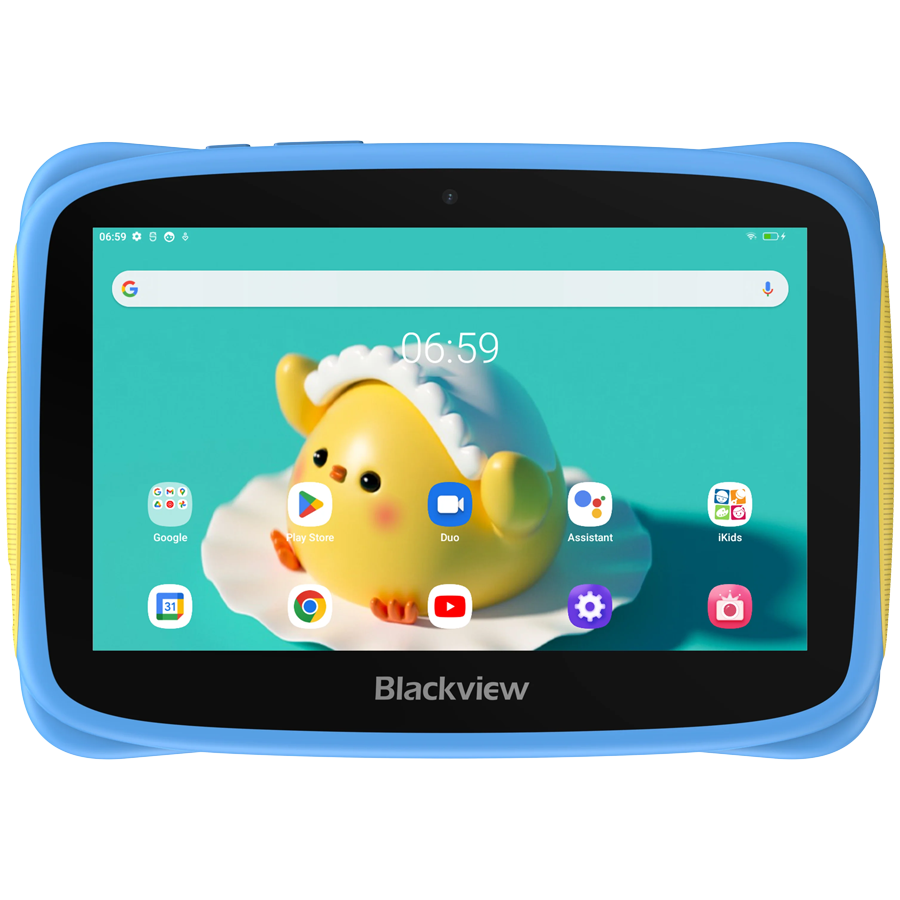 Blackview Tab 3 Kids, Blue, 7-inch HD 1024*600, 7731E Quad-core 1.3GHz, Front 0.3MP; Rear 2MP Camera, 2GB/32GB, 3280mAh battery, Doke 3.0 Go (Android 13), WiFi version, 802.11 b/g/n(2.4GHz), Bluetooth [1]