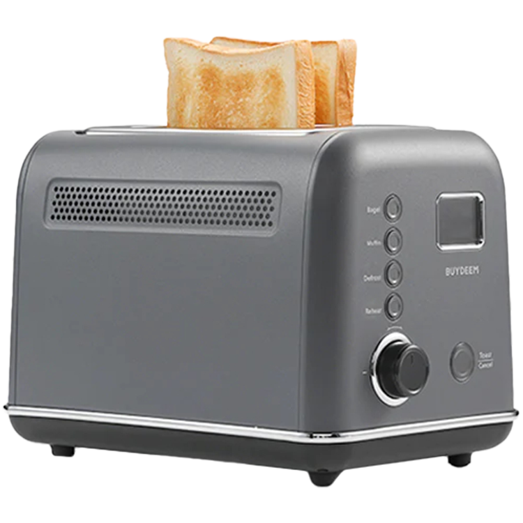 BUYDEEM 2 Slice Automatic Metal Toaster, model DT730E, color Ink Grey, EU [4]
