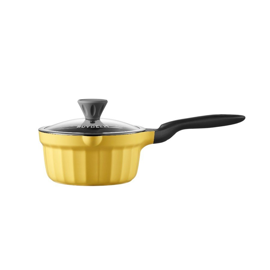 BUYDEEM Cast Aluminum Nonstick Sauce Pan 1,8L, model CP141, color Mellow Yellow [1]