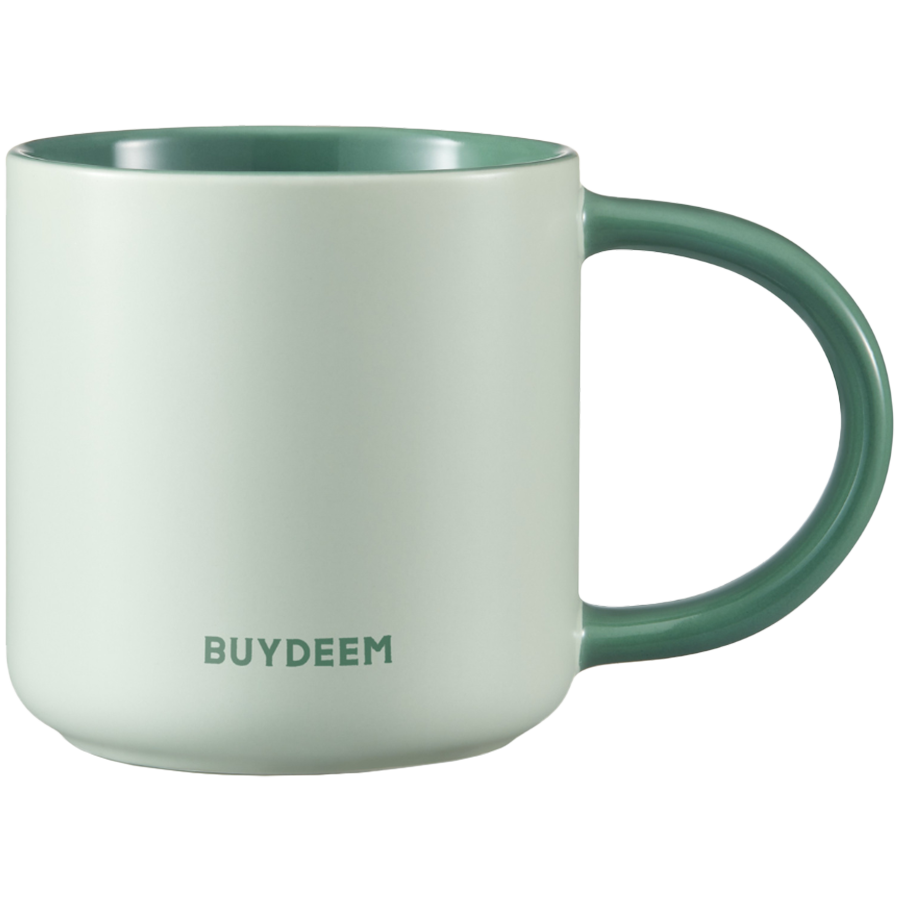 BUYDEEM Ceramic Mug 300 ml, model CD1018, color Cozy Greenish [1]