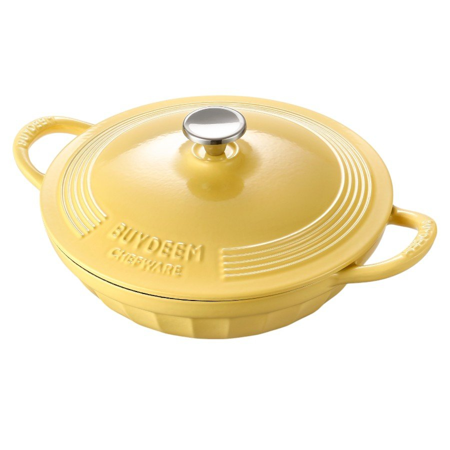 BUYDEEM Enameled Cast Iron Dutch Oven, model CP581, color Mellow Yellow [2]