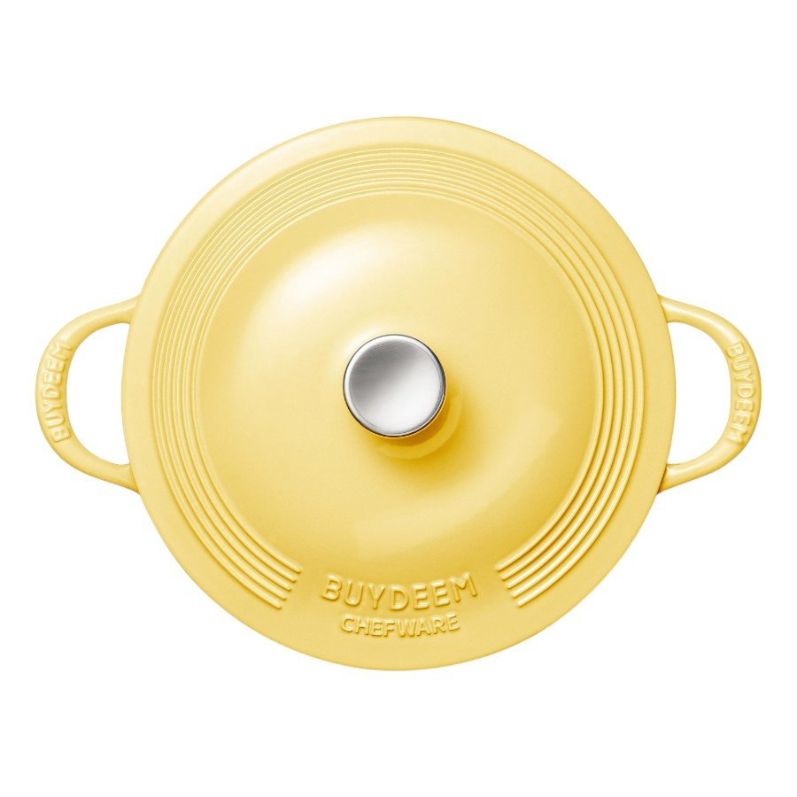BUYDEEM Enameled Cast Iron Dutch Oven, model CP581, color Mellow Yellow [3]