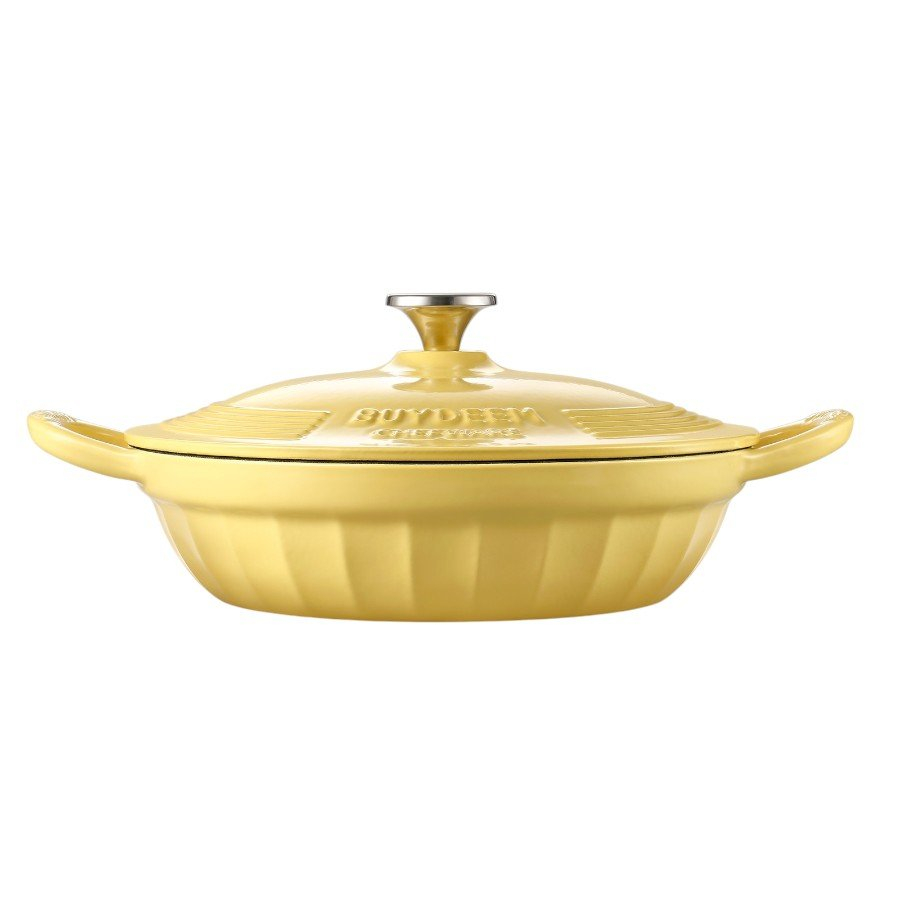 BUYDEEM Enameled Cast Iron Dutch Oven, model CP581, color Mellow Yellow [1]
