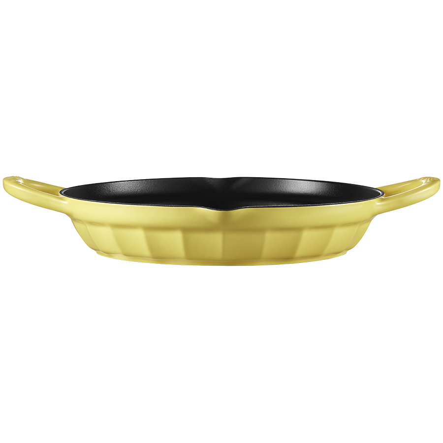 BUYDEEM Enameled Cast Iron Grill Pan 26 cm, model CP553, color Mellow Yellow [3]