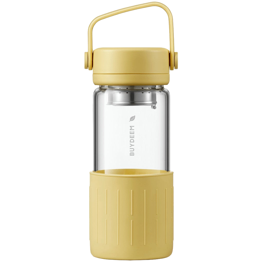 BUYDEEM Glass Tea Bottle, model DG42, color Mellow Yellow [1]