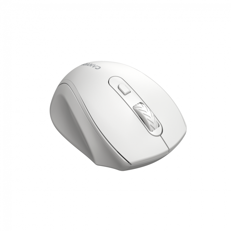 Canyon 6 buttons wireless 2.4Ghz mouse, MX8650A Sensor, DPI up to 1600,Injection case, 3 M life times left and right switches, 2xAAA battery, ABS material, Size: 105x71x40mm, Weight: 59g, white [2]
