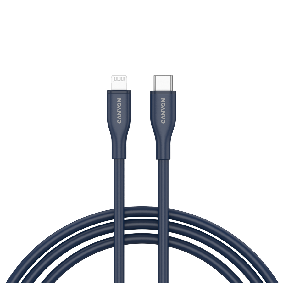 CANYON cable CLNM60 C-L 60W MFI 1m Silicon Blue [1]