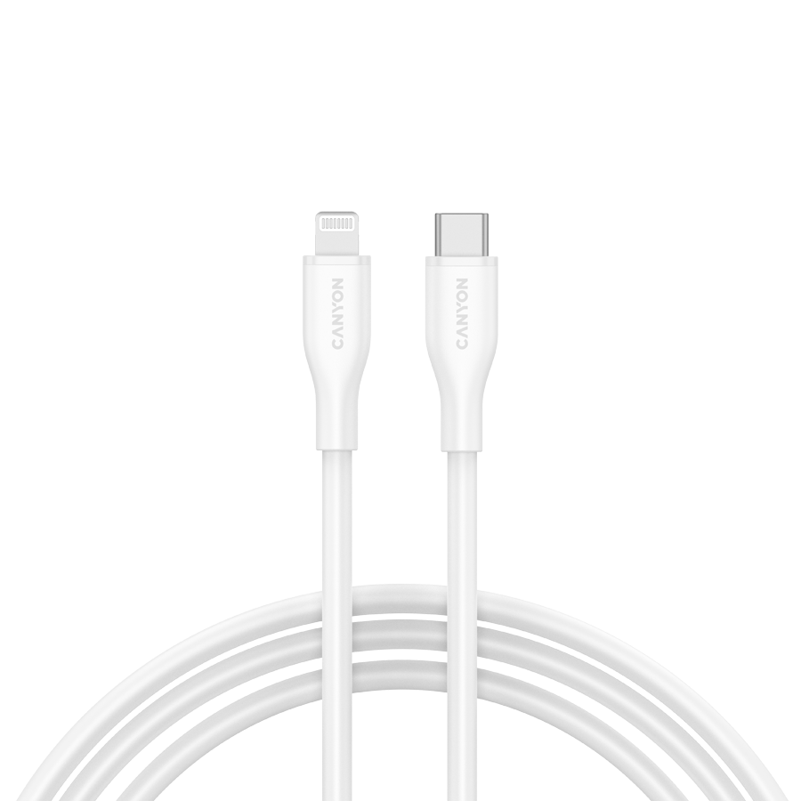 CANYON cable CLNM60 C-L 60W MFI 1m Silicon White [1]