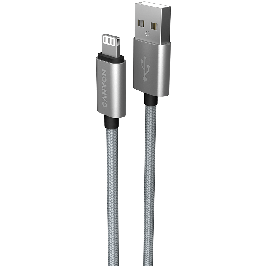 CANYON cable MFI-3 Lightning 12W 1m Grey [1]