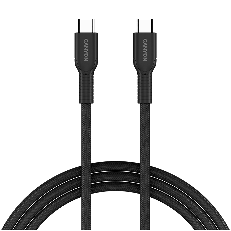 CANYON cable OnWire 60CL C-C 60W COLOR Braided 1m Black [1]