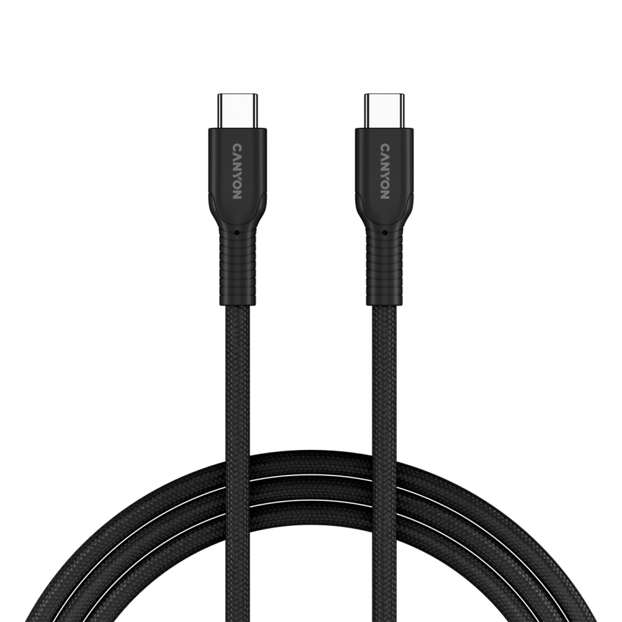 CANYON cable OnWire 60CL C-C 60W COLOR Braided 1m Black [4]