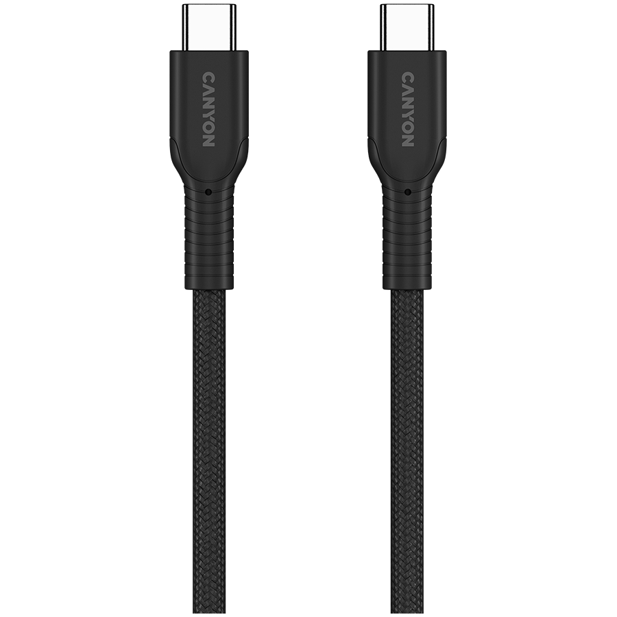 CANYON cable OnWire 60CL C-C 60W COLOR Braided 1m Black [3]