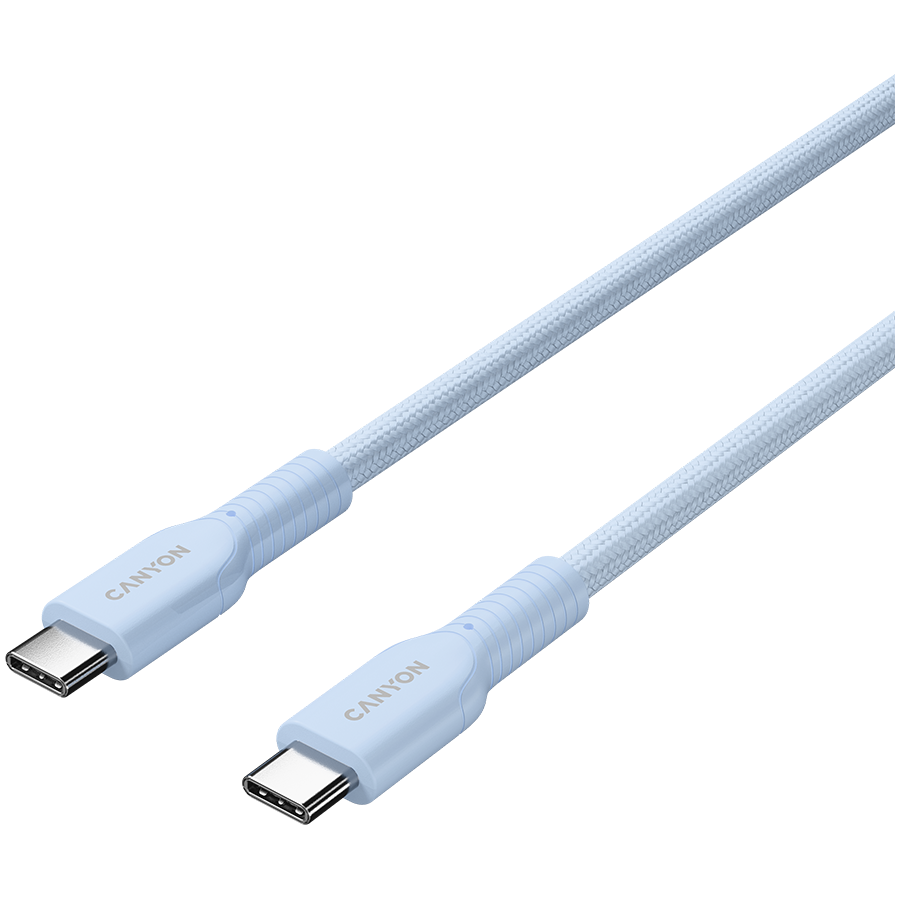 CANYON cable OnWire 60CL C-C 60W COLOR Braided 1m Light Blue [2]
