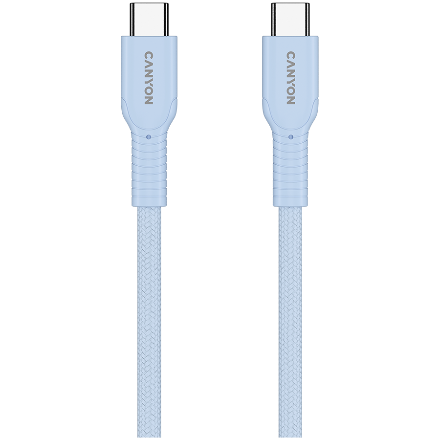 CANYON cable OnWire 60CL C-C 60W COLOR Braided 1m Light Blue [3]