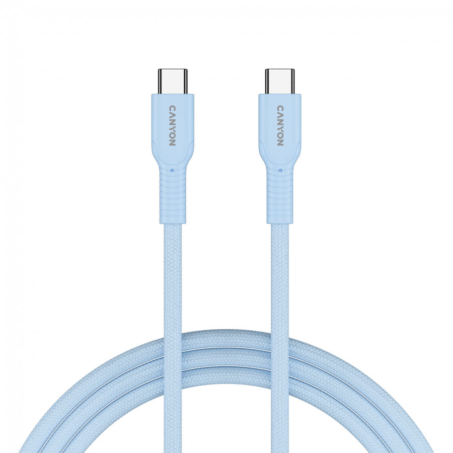 CANYON cable OnWire 60CL C-C 60W COLOR Braided 1m Light Blue [4]