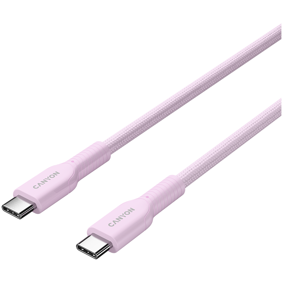 CANYON cable OnWire 60CL C-C 60W COLOR Braided 1m Pink [2]