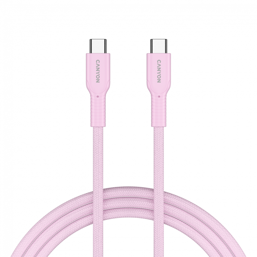 CANYON cable OnWire 60CL C-C 60W COLOR Braided 1m Pink [4]