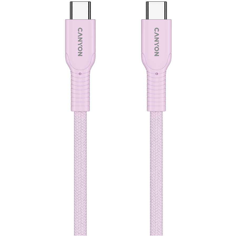 CANYON cable OnWire 60CL C-C 60W COLOR Braided 1m Pink [3]