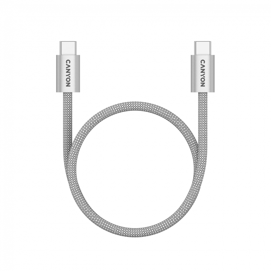 CANYON cable OnWire 60MG C-C 60W Magnet Braided 1m Light Grey [4]