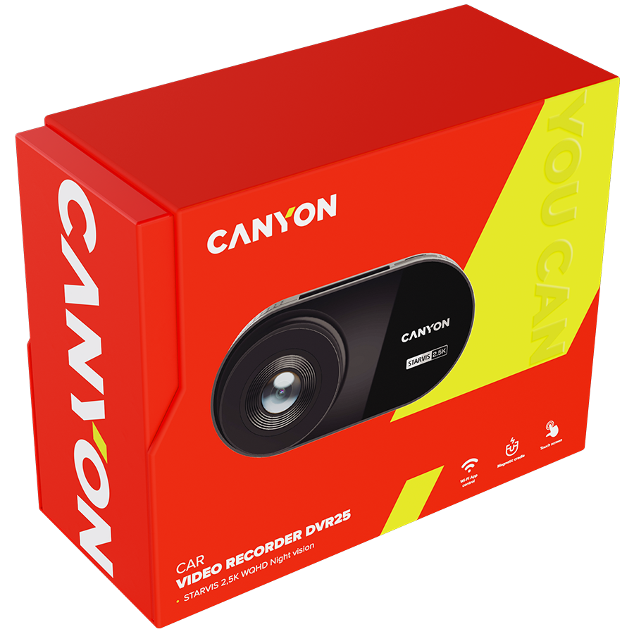 CANYON car recorder DVR25 WQHD 2.5K 1440p Wi-Fi Black [12]