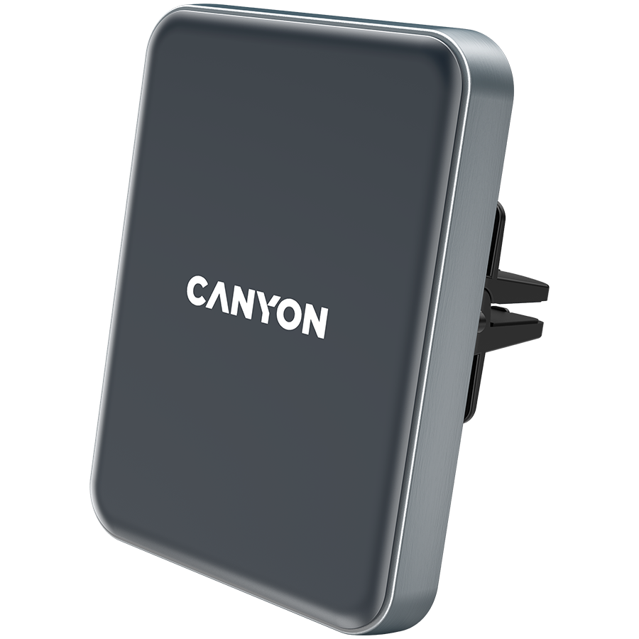 CANYON CH-15, Car holder and wireless charger MegaFix, C-15, 15W, Input: USB-C: 5V/2A, 9V/3A; Output: 5W, 7.5W, 10W, 15W;89*65*12mm,0.195kg,black [2]