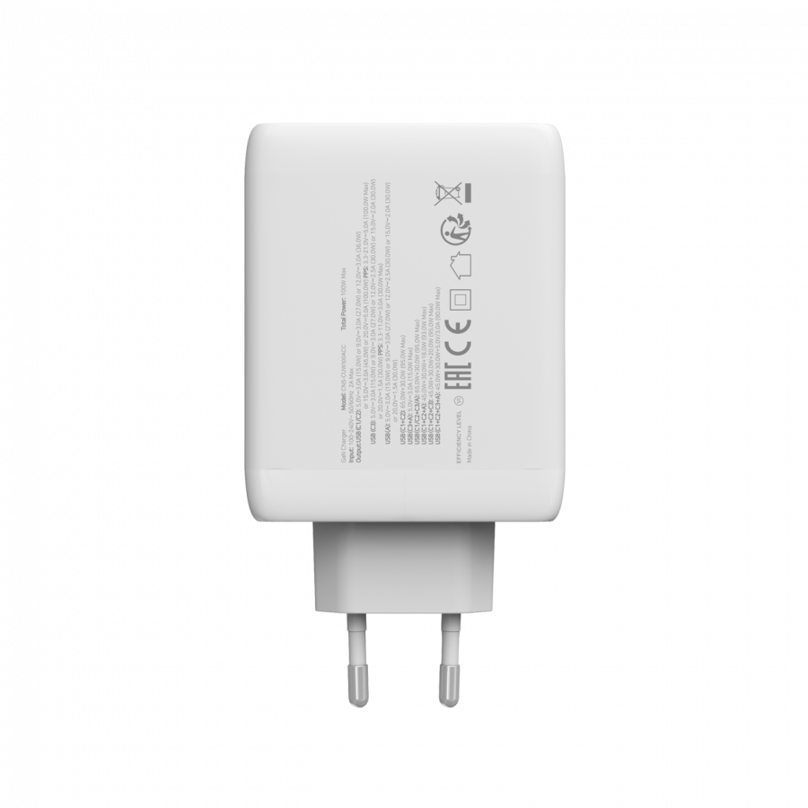 CANYON charger CU100ACC GaN 100W 3xPD 1xQC EU White [7]