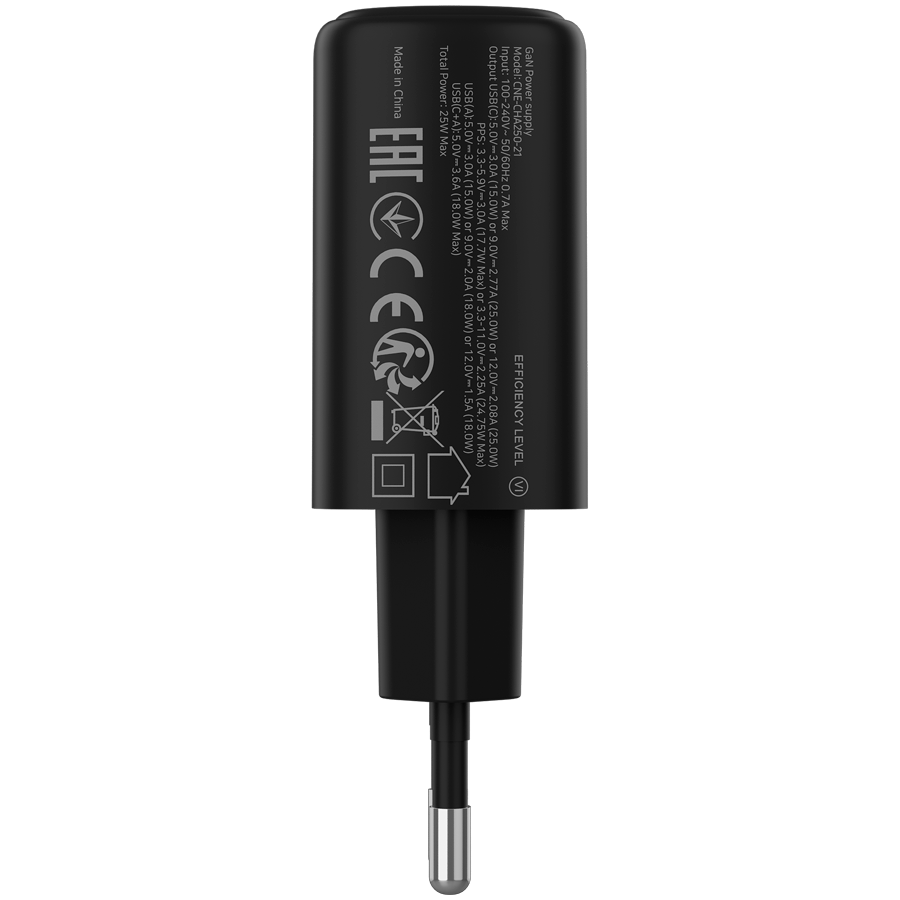 CANYON charger OnCharge 250 25W 1xPD 1xQC EU Black [3]