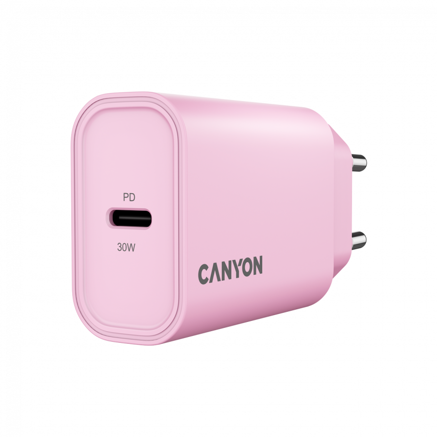 CANYON charger OnCharge 30CL Max Power 30W 1xPD EU Pink [1]