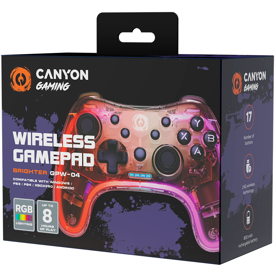 CANYON gamepad Brighter GPW-04 Dongle Wireless Crystal [5]