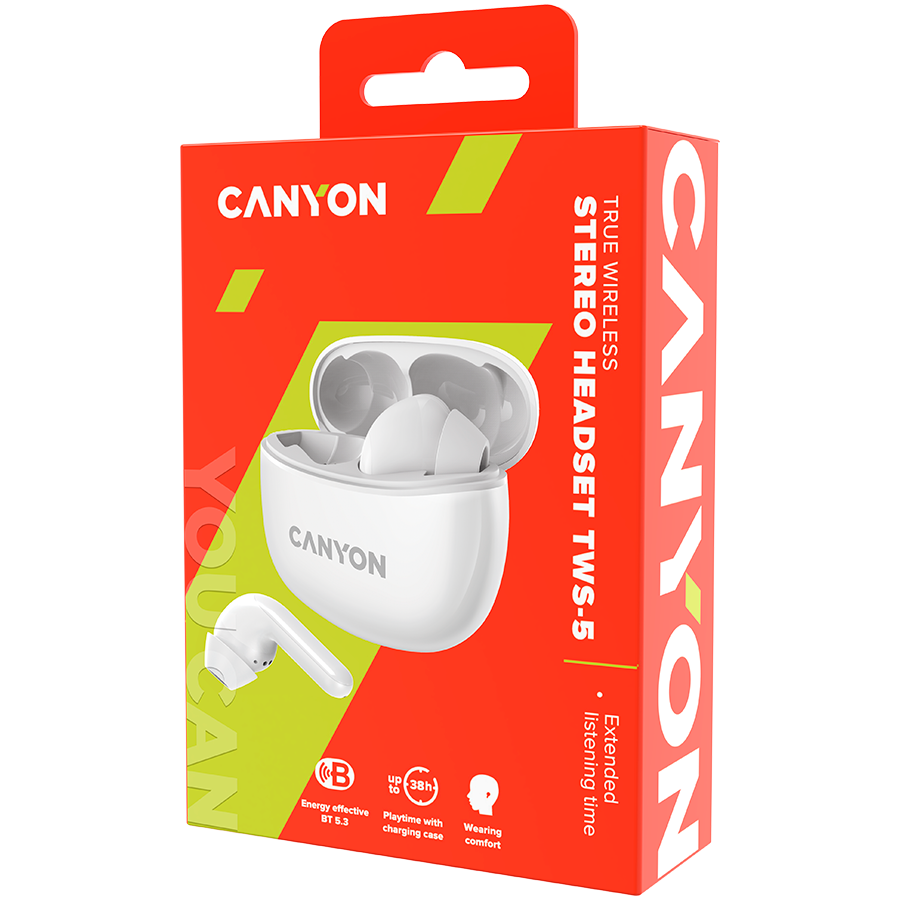 CANYON headset TWS-5 White [5]