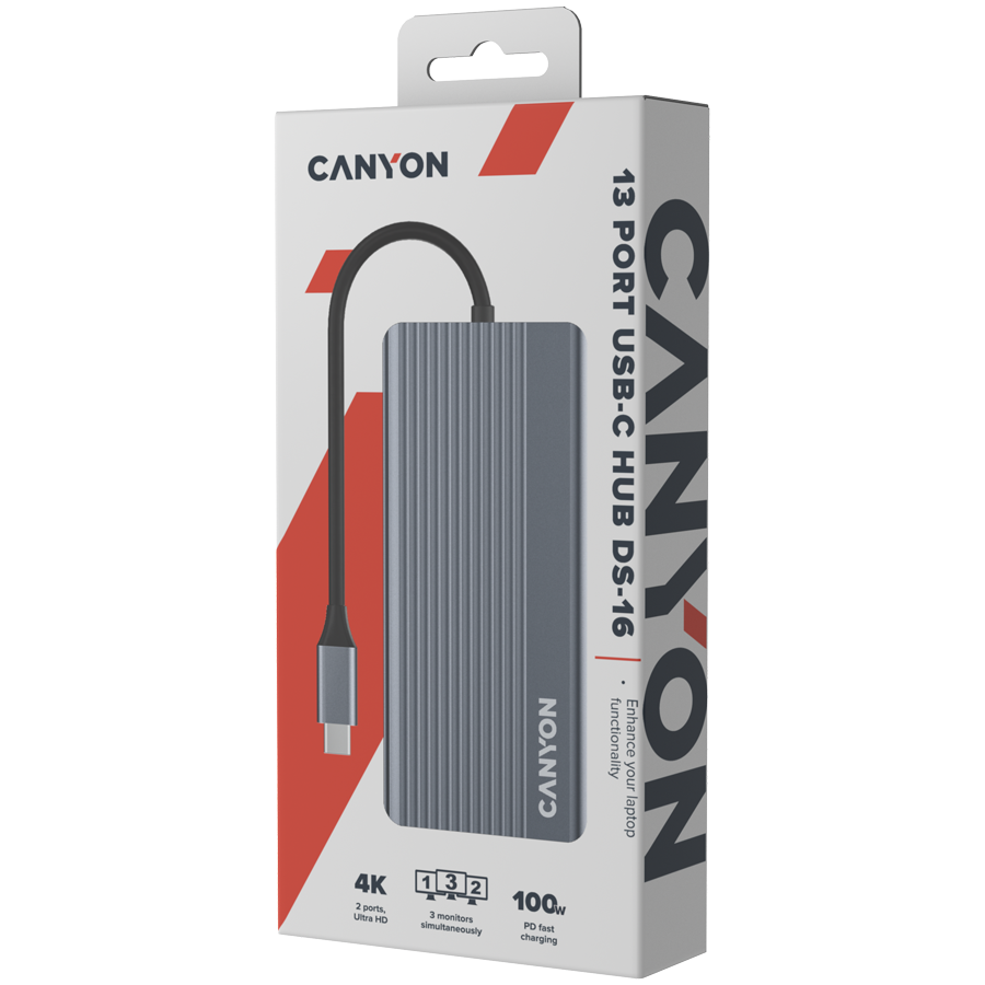 CANYON hub DS-16 13in1 4k USB-C Grey [7]