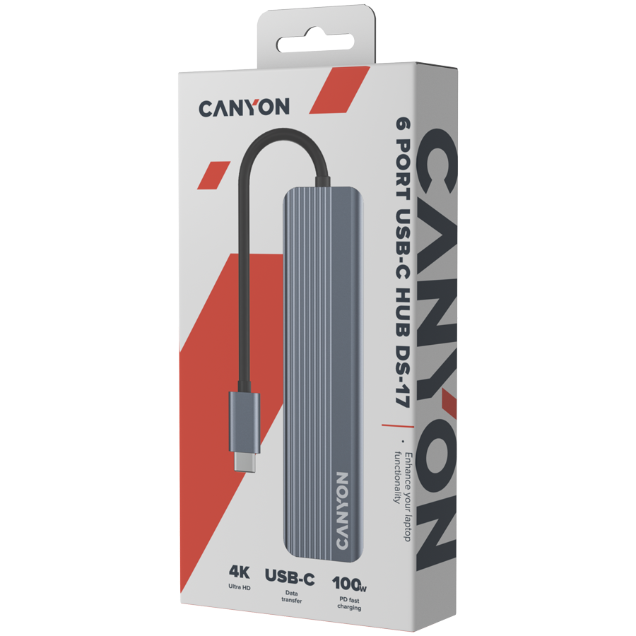 CANYON hub DS-17 6in1 4k USB-C Grey [7]