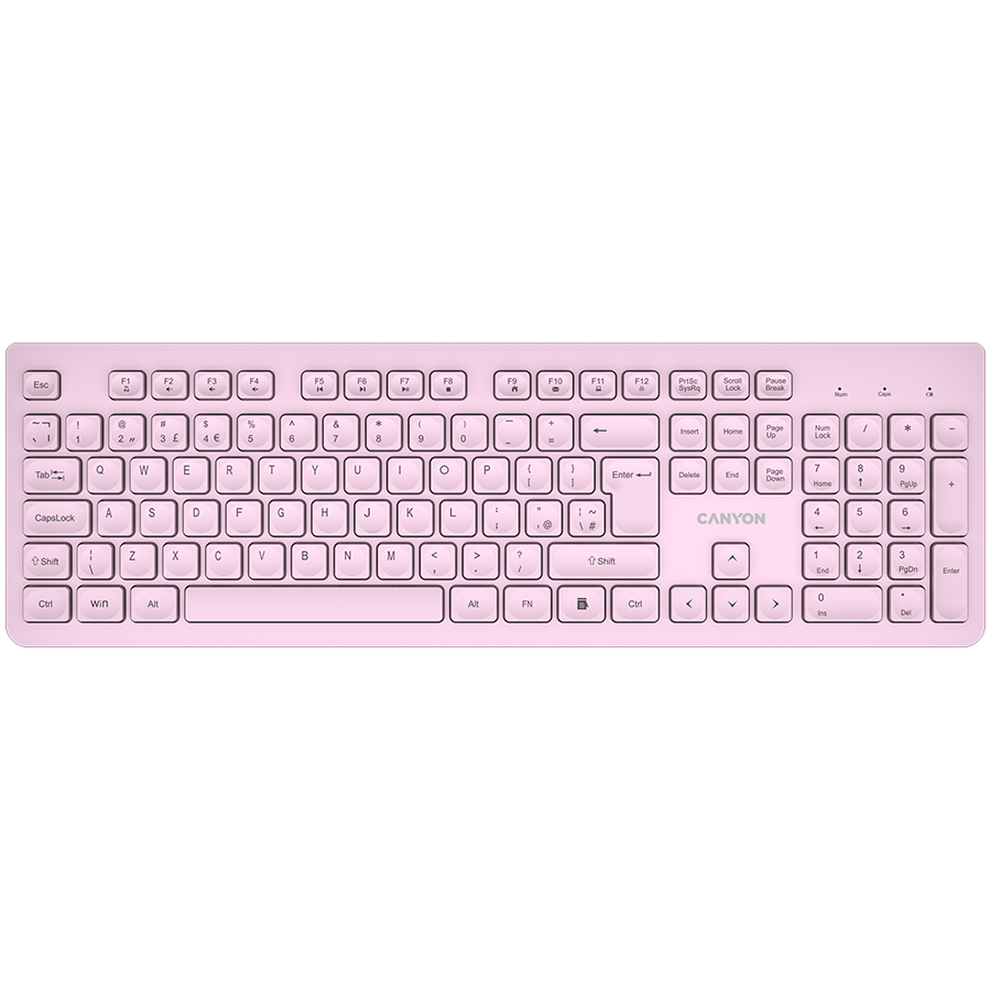 CANYON keyboard HKB-W01 UK/US AAA Wireless Pink [1]