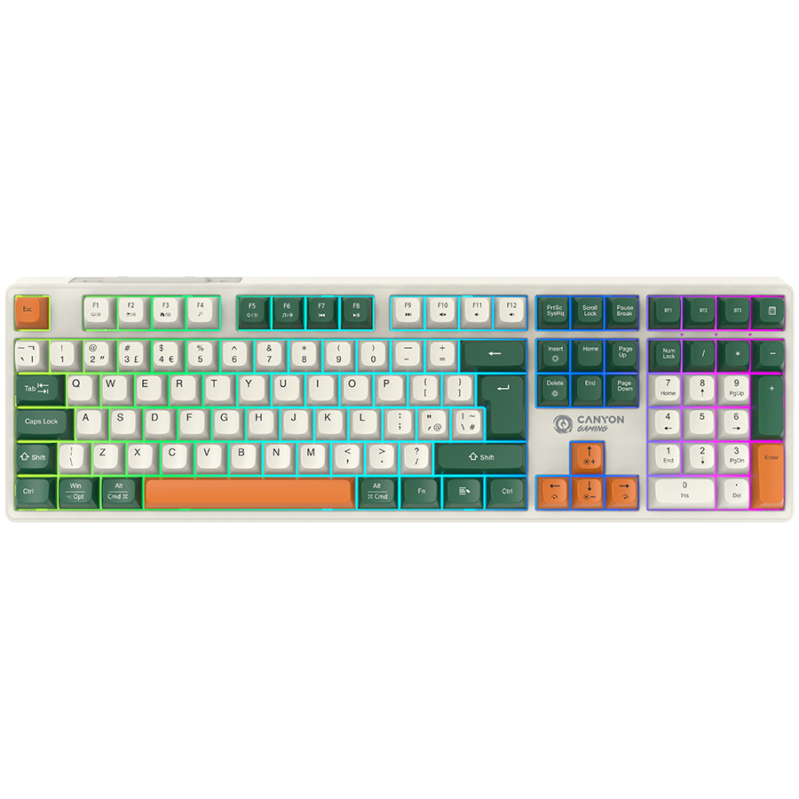 CANYON keyboard Shadder GKW-11 Mech RGB UK/US Wireless White [1]