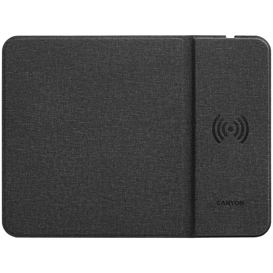 CANYON MP-W5, Mouse Mat with wireless charger, Input 5V/2A,9V2A Output 5W/7.5W/10W, 324*244*6mm, USB Type C cable length 1m, Black, 220g [1]